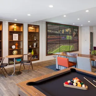 Read a book, grab a board game, or play a game of pool in our Media Room.