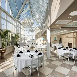 Our English Conservatory bathes every event and social function with lots of natural light.