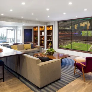 Play a game of pool or have a drink and watch your favorite game on our 9&apos; HDTV