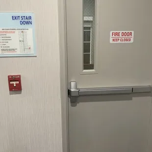 The stairways which indicate that they're emergency exits, except they aren't? Not really sure.