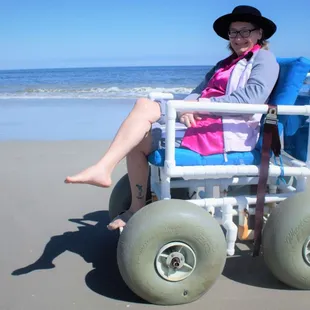 Borrowed this chair at the American Red Cross Volunteer Life Saving Corps...