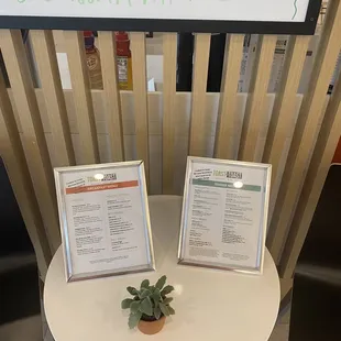 Breakfast and Dinner Menu