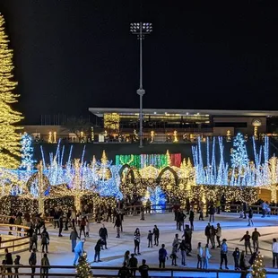 Skating rink at night