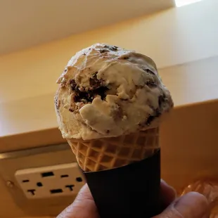 Moose tracks ice cream cone