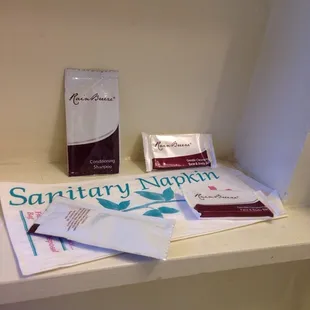Soap &amp; shampoo in a nook by the sink. This is all they offered.