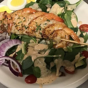 Spinach,Avocado and Shrimp Salad W/ House Dressing