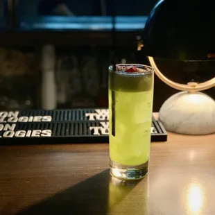 The colorful Midori Sour