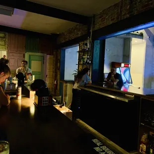 At the bar. Cool atmosphere with different areas