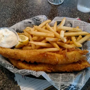 fish and chips, food, fish, seafood