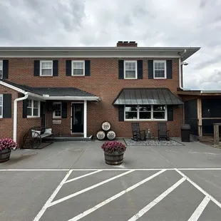 Back of building and parking