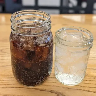 Diet Pepsi and water