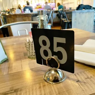 Table number