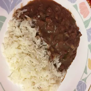 Cuban bean stew and rice