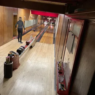 Bowling alley in the next room?! Crazy.