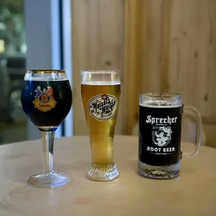 Schwartzbier, Goldbrau, and Sprecher Root Beer