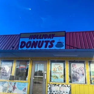 the front of the building