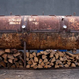 a stack of firewood