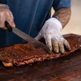 Mole rubbed Pork Spareribs