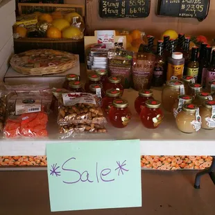 A sale on the different products. I got the coconut butter and pink grapefruit jelly.