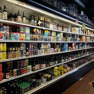 shelves of beer