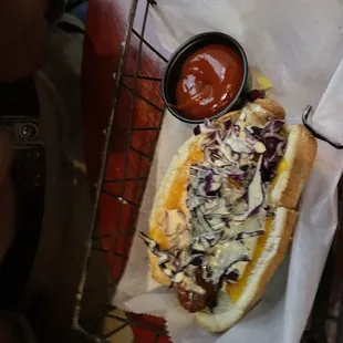 My friend raved about the bacon wrapped dog