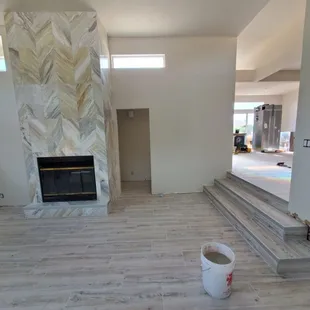 Marble fireplace
