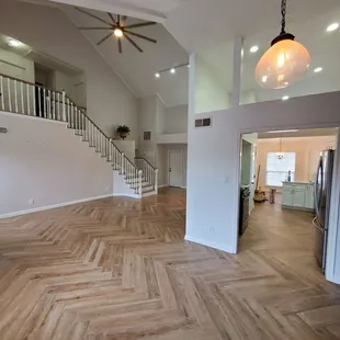 a large open floor plan