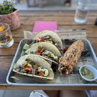 Carne Asada Tacos with Elote