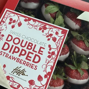Swiss Chocolate Double-Dipped Strawberries