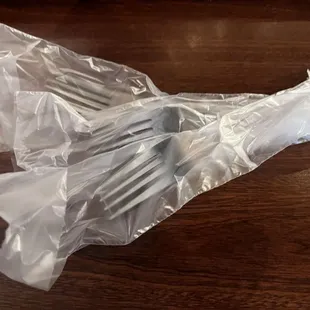 Silverware comes wrapped