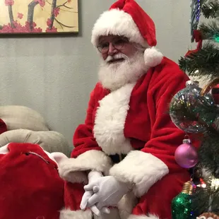 Close up of Santa! He was so sweet and fun! The kids and adults just loved him and Mrs Claus too!