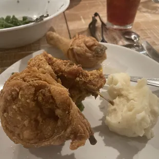 Fried Chicken and mashed potatoes