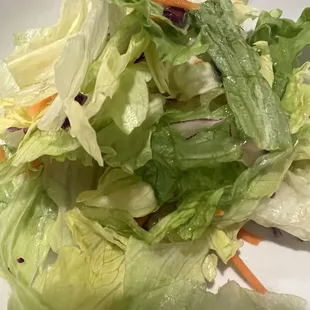 Salad with the house dressing