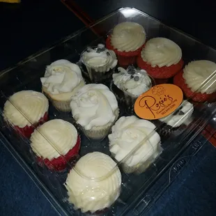 Red velvet, wedding, chocolate chip, strawberry