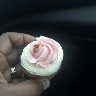 Strawberry frosted cupcake!