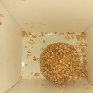 One lonely sesame ball left. So good