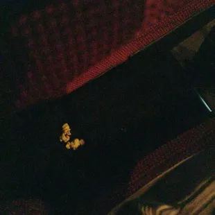 Popcorn left between the seats smh