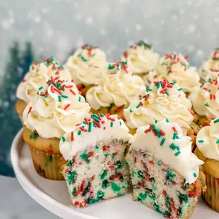 Seasonal item- Christmas Confetti Cupcakes!