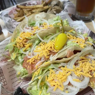 Beef tacos, very generous portions!