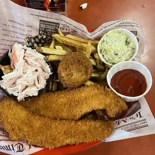 food, fish and chips