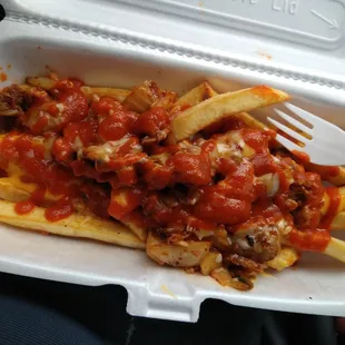 Kimchi cheese fries