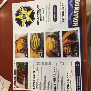 burgers, menu