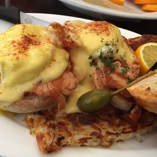 Salmon-Shrimp Benedict