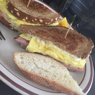 Egg, Ham and Swiss Cheese Classic Sandwich