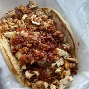 a chicken and bacon sandwich