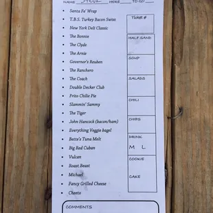 This is how you order. You either select one of the sandwiches...