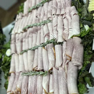 a platter of appetizers