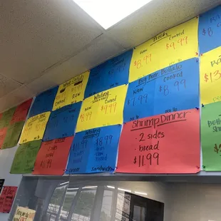 a wall of colorful sticky notes