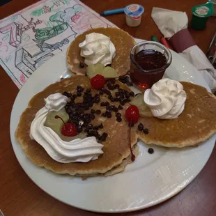 Mickey pancake 5.49 as of 6/1/22 kids menu