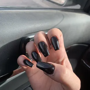 Black all over my cuticles and fingertips